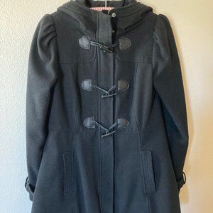 Aeropostale Black Wool Pea Coat, Size S/P